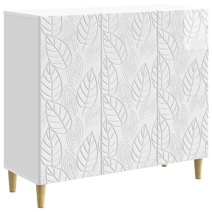 Servírovací Skříň Bílá S Vysokým Leskem 89 X 34,5 X 80 Cm