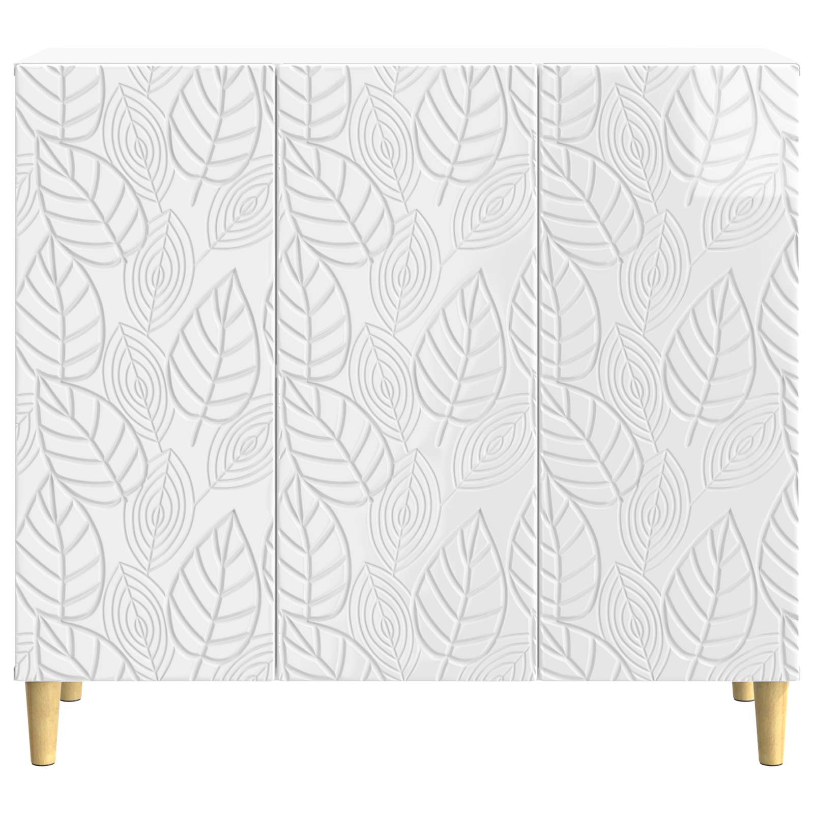 Servírovací Skříň Bílá S Vysokým Leskem 89 X 34,5 X 80 Cm