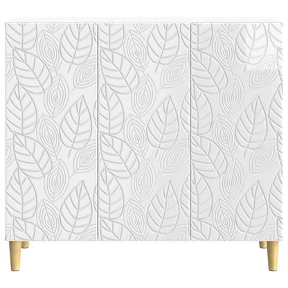 Servírovací Skříň Bílá S Vysokým Leskem 89 X 34,5 X 80 Cm