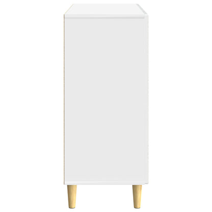 Servírovací Skříň Bílá S Vysokým Leskem 89 X 34,5 X 80 Cm