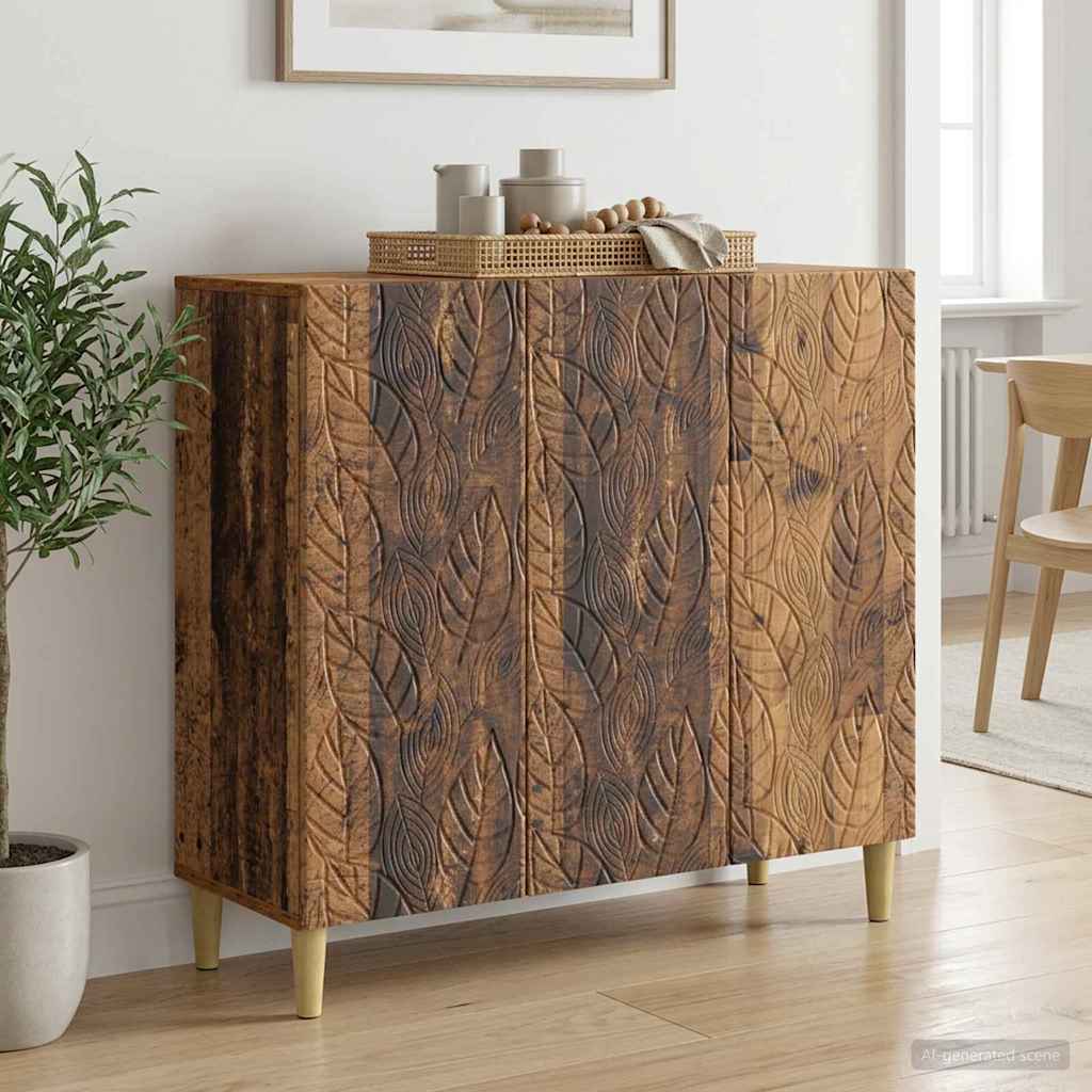 Servírovací Skříň Staré Dřevo 89 X 34,5 X 80 Cm