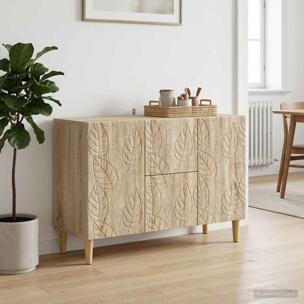 Servírovací Skříň Dub Sonoma 89 X 34,5 X 60 Cm Kompozitní Dřevo