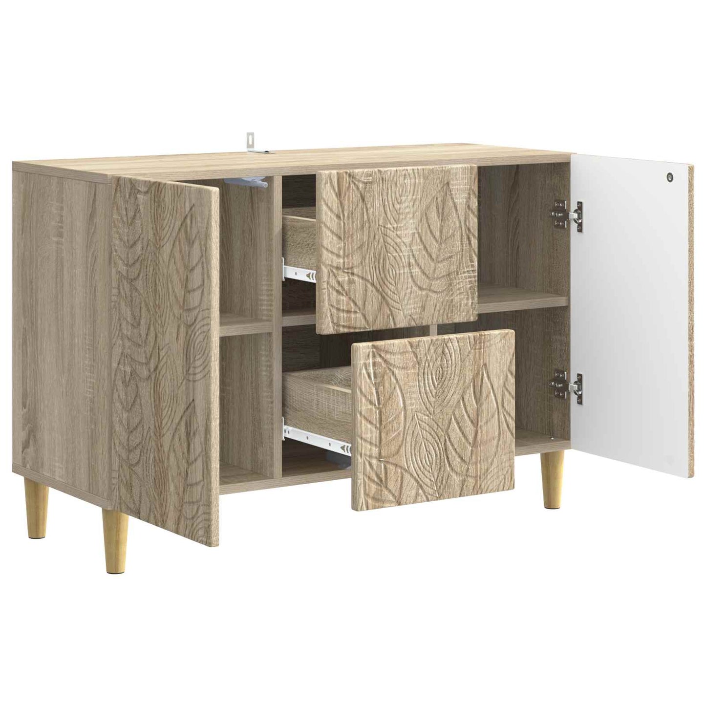 Servírovací Skříň Dub Sonoma 89 X 34,5 X 60 Cm Kompozitní Dřevo