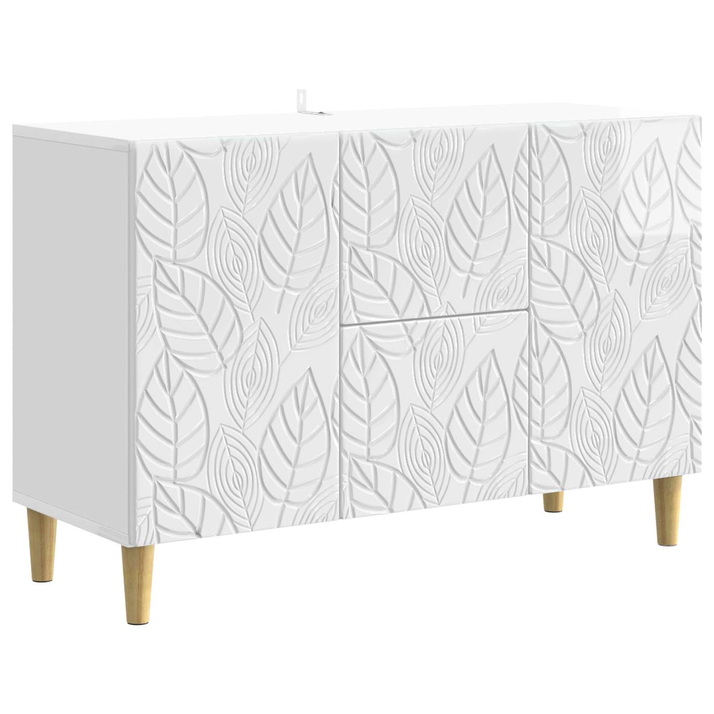 Servírovací Skříň Bílá S Vysokým Leskem 89 X 34,5 X 60 Cm