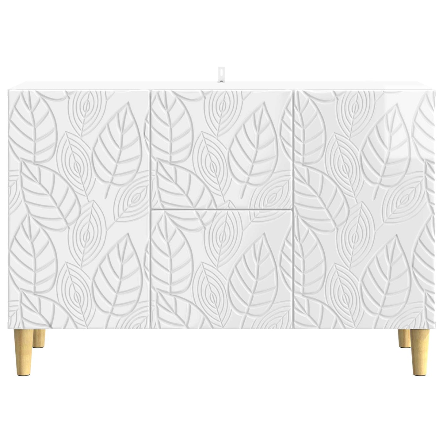 Servírovací Skříň Bílá S Vysokým Leskem 89 X 34,5 X 60 Cm