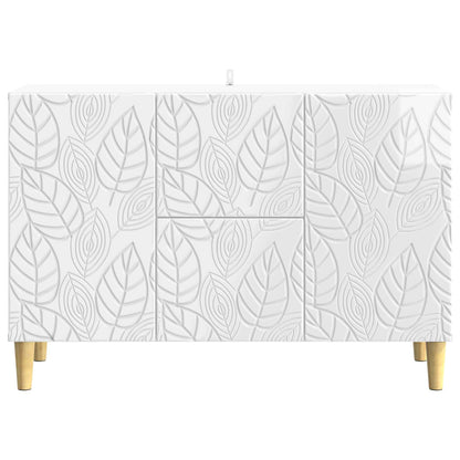 Servírovací Skříň Bílá S Vysokým Leskem 89 X 34,5 X 60 Cm