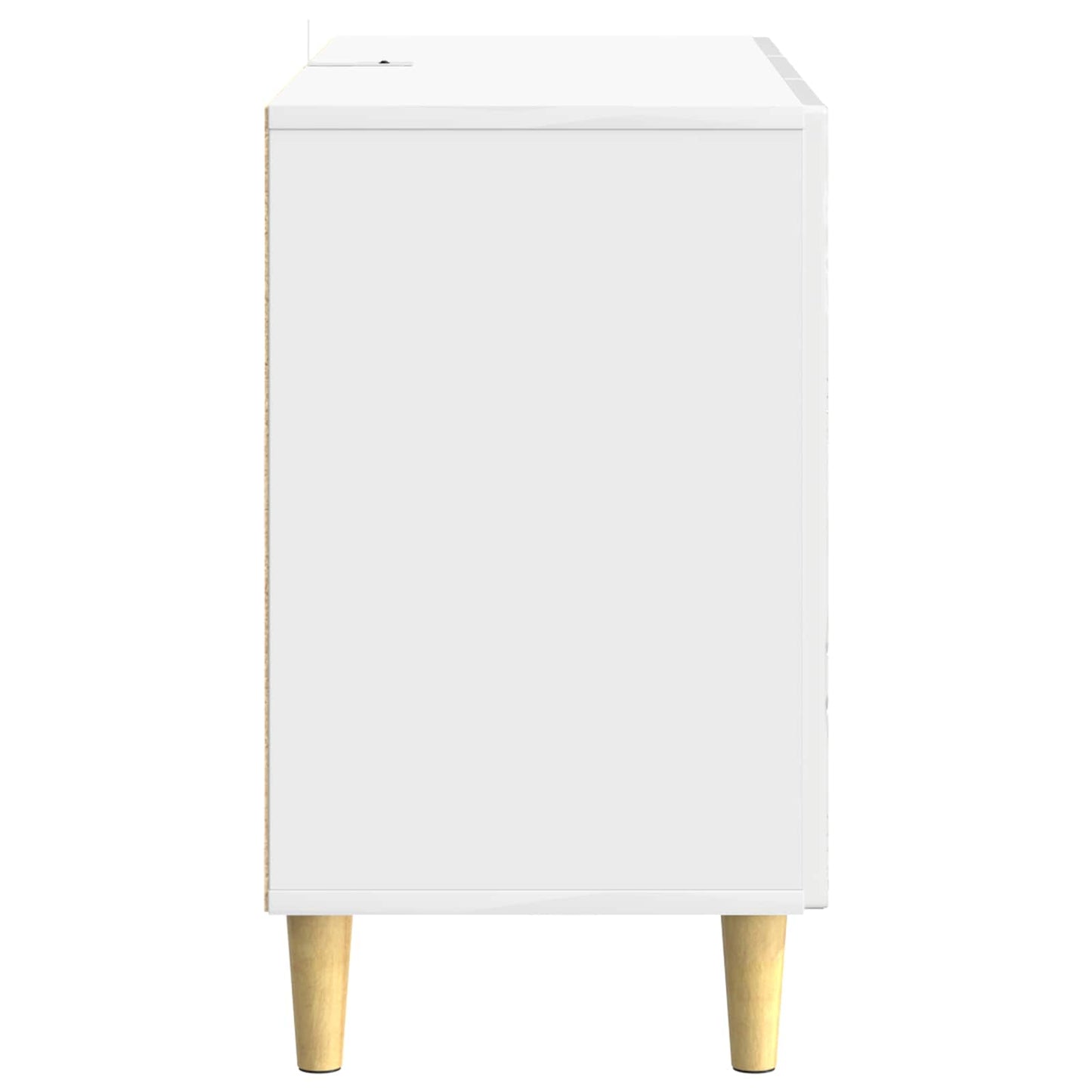 Servírovací Skříň Bílá S Vysokým Leskem 89 X 34,5 X 60 Cm