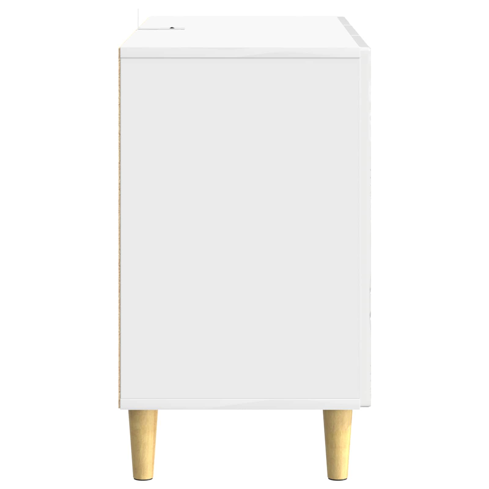 Servírovací Skříň Bílá S Vysokým Leskem 89 X 34,5 X 60 Cm