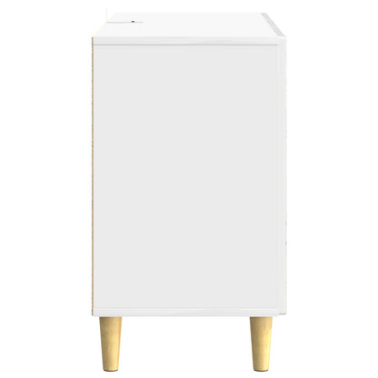 Servírovací Skříň Bílá S Vysokým Leskem 89 X 34,5 X 60 Cm