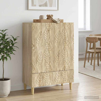 Servírovací Skříň Dub Sonoma 66 X 34,5 X 95 Cm Kompozitní Dřevo