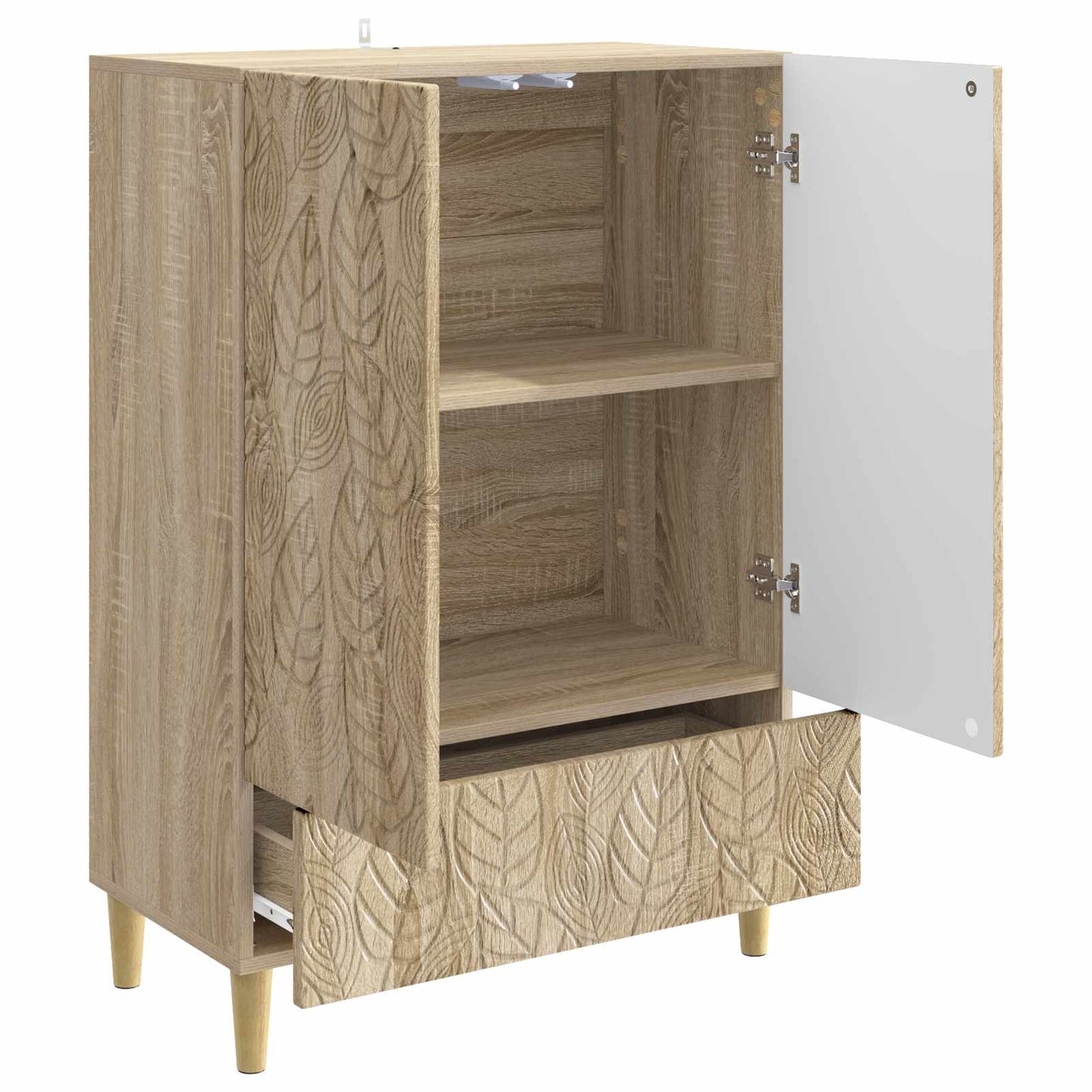 Servírovací Skříň Dub Sonoma 66 X 34,5 X 95 Cm Kompozitní Dřevo