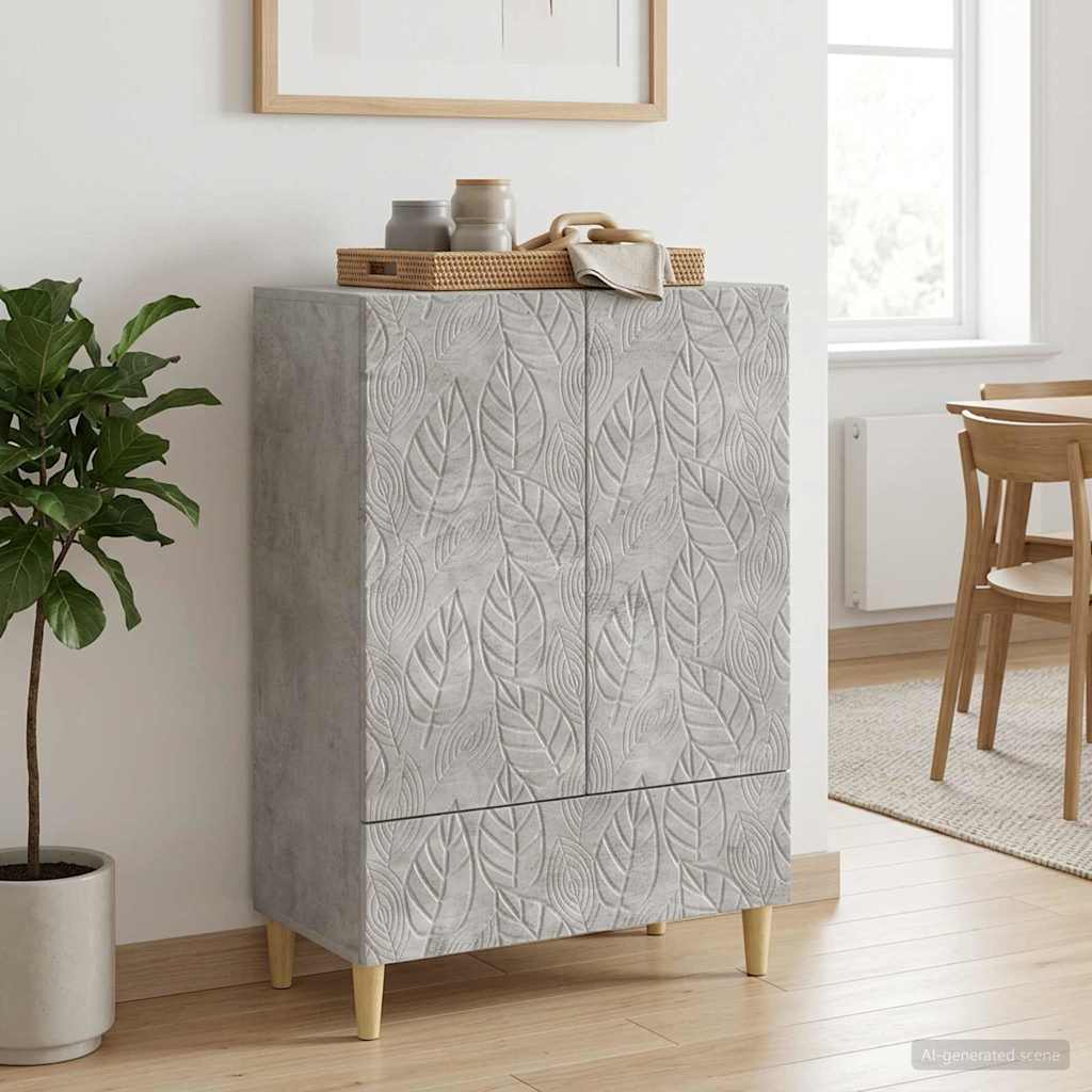 Servírovací Skříň Betonově Šedá 66 X 34,5 X 95 Cm