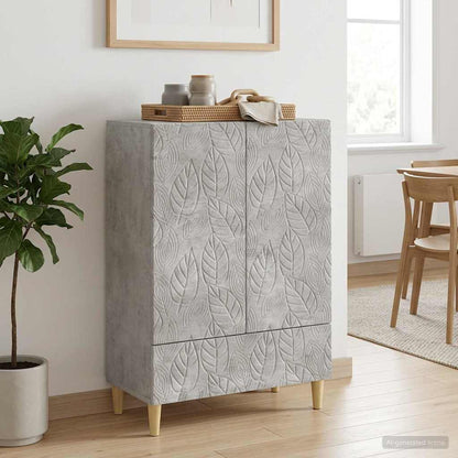 Servírovací Skříň Betonově Šedá 66 X 34,5 X 95 Cm