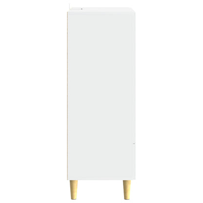 Servírovací Skříň Bílá S Vysokým Leskem 66 X 34,5 X 95 Cm