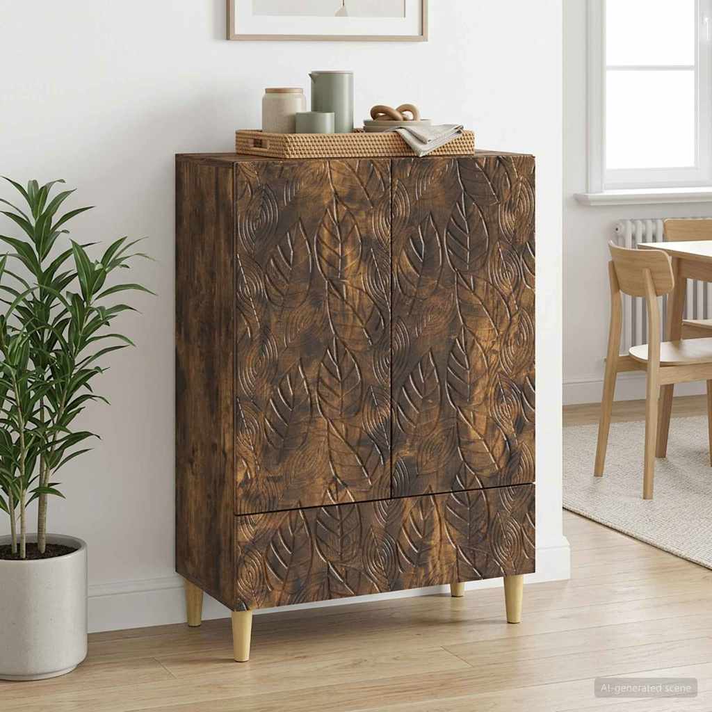 Servírovací Skříň Kouřový Dub 66 X 34,5 X 95 Cm