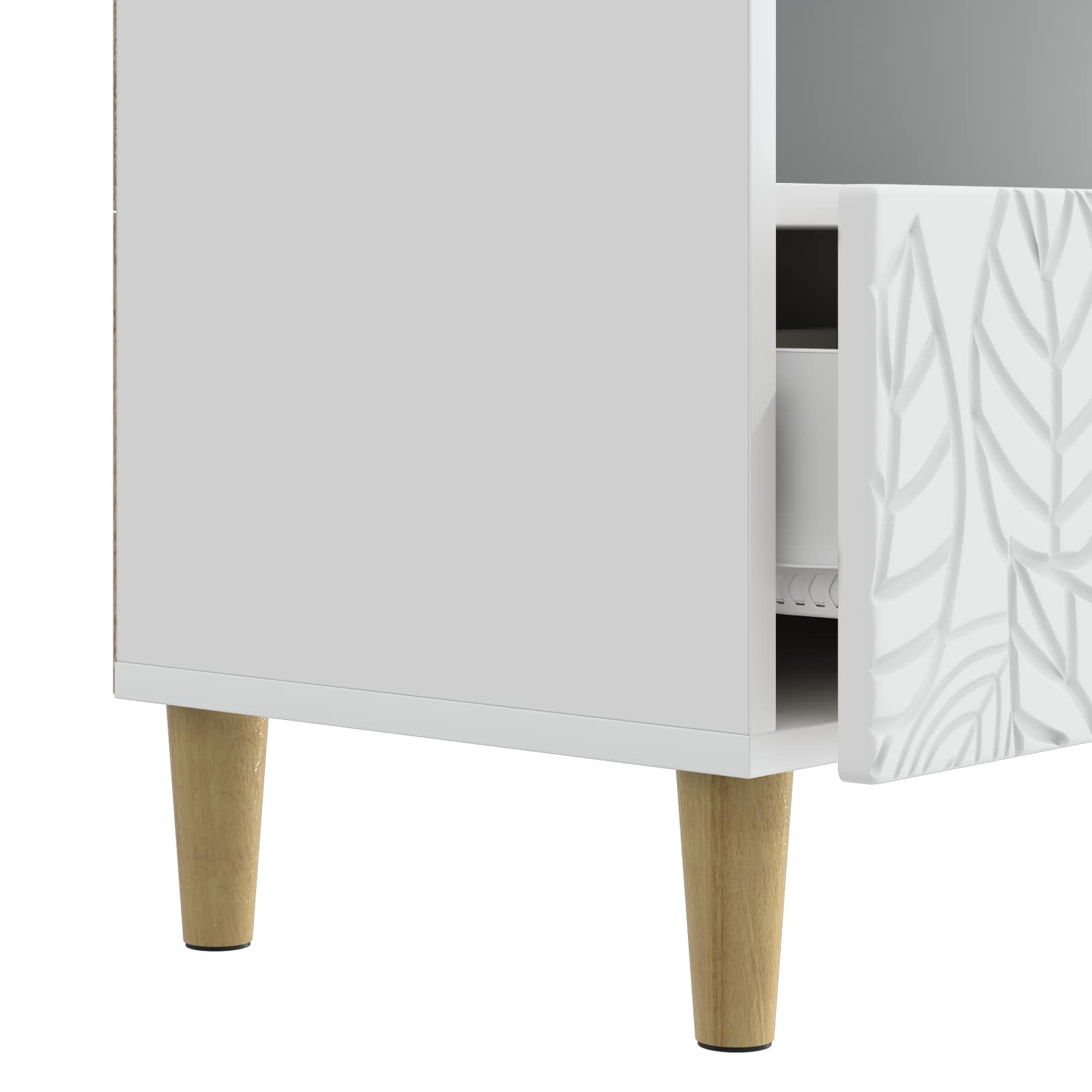 Televizní Skříň 102 X 34,5 X 50 Cm Bílá Kompozitní Dřevo