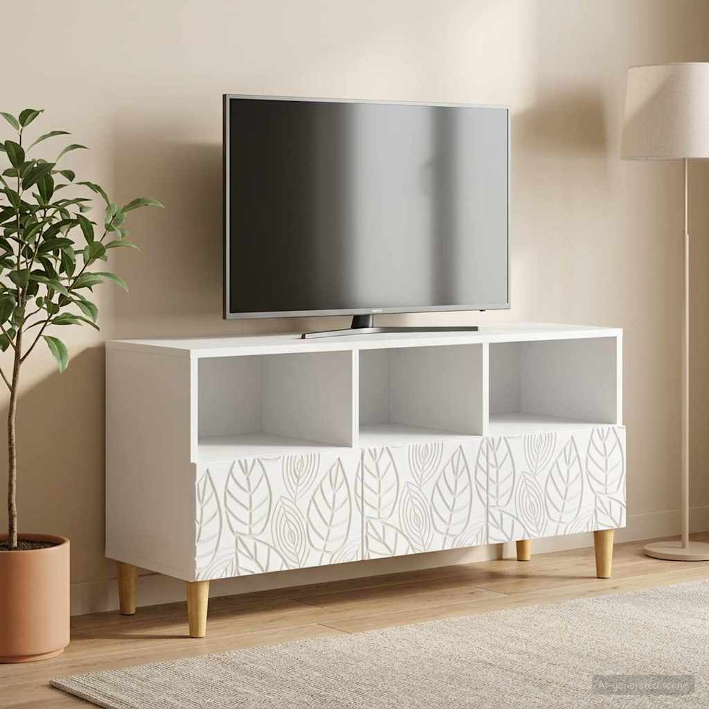 Televizní Skříň 102 X 34,5 X 50 Cm Bílá Kompozitní Dřevo