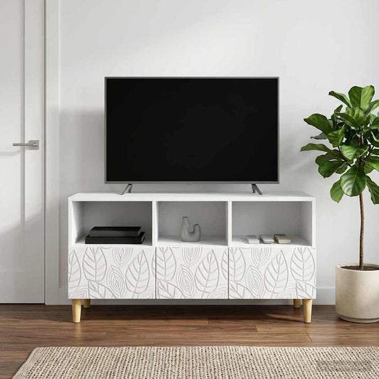 Televizní Skříň 102 X 34,5 X 50 Cm Bílá Kompozitní Dřevo