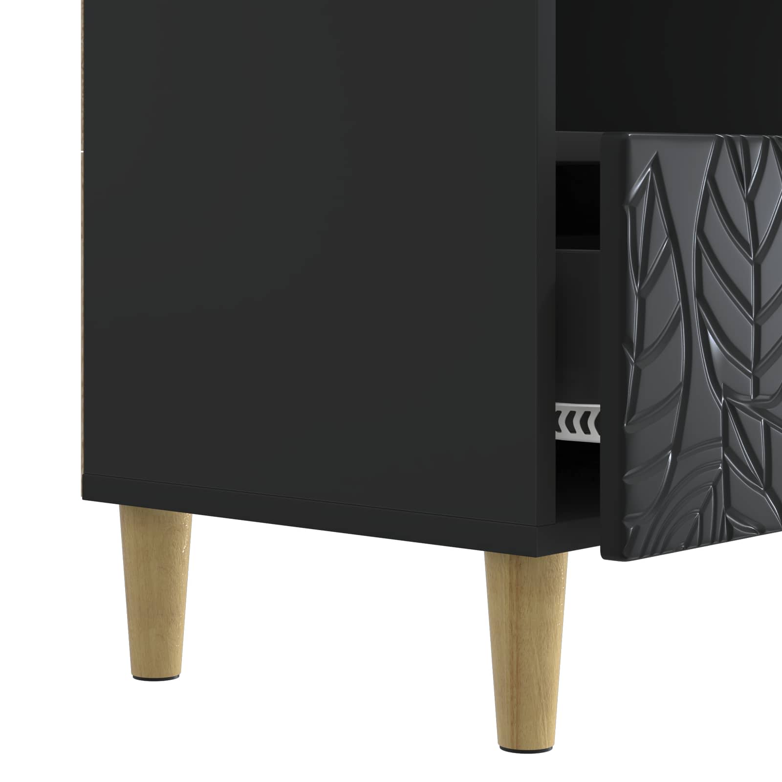 Televizní Skříň 102 X 34,5 X 50 Cm Černá Kompozitní Dřevo
