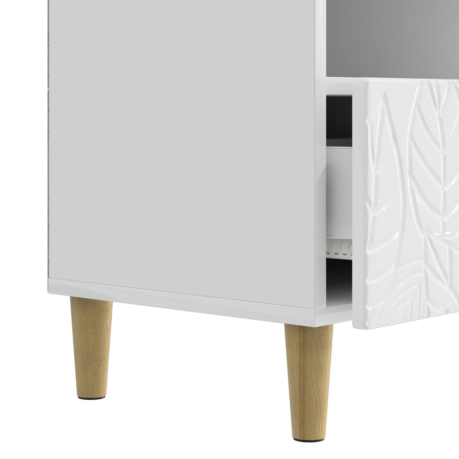 Televizní Skříň 102 X 34,5 X 50 Cm Bílá S Vysokým Leskem