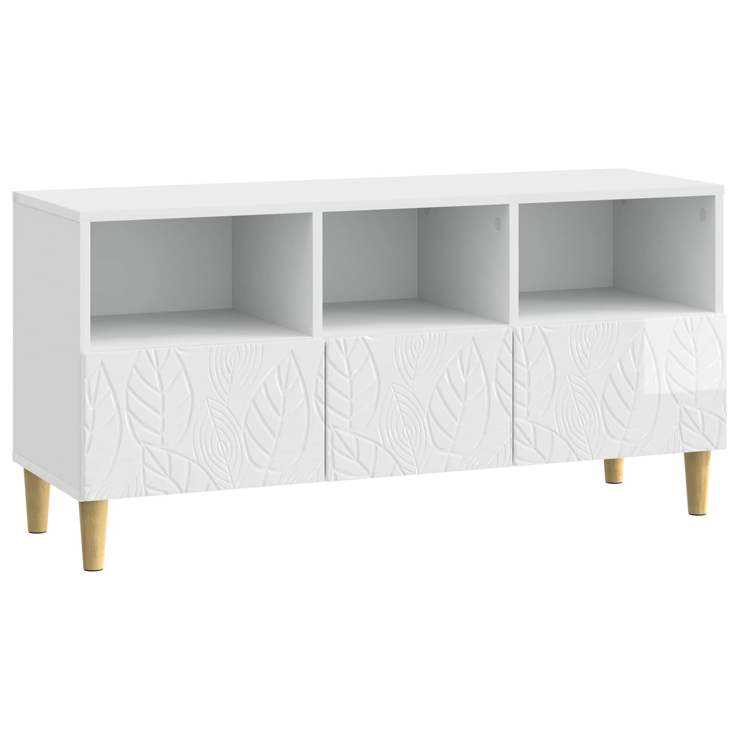 Televizní Skříň 102 X 34,5 X 50 Cm Bílá S Vysokým Leskem
