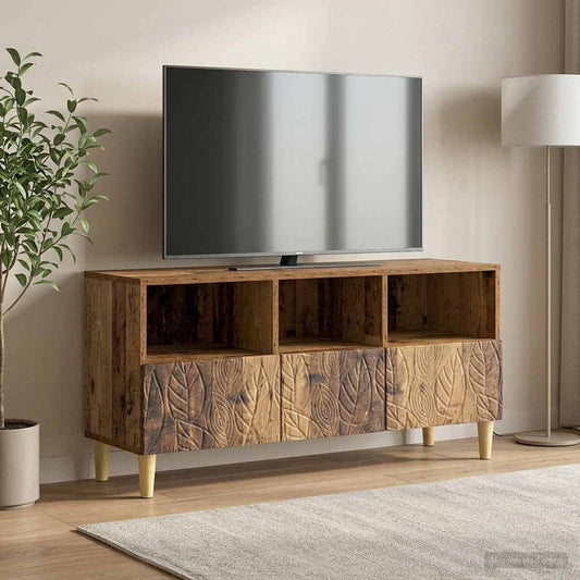 Televizní Skříň 102 X 34,5 X 50 Cm Staré Dřevo Kompozitní Dřevo