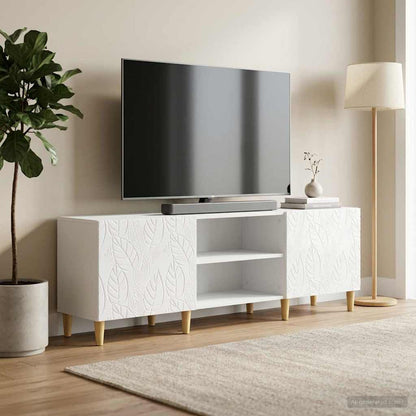 Televizní Skříň 150 X 31 X 50 Cm Bílá S Vysokým Leskem
