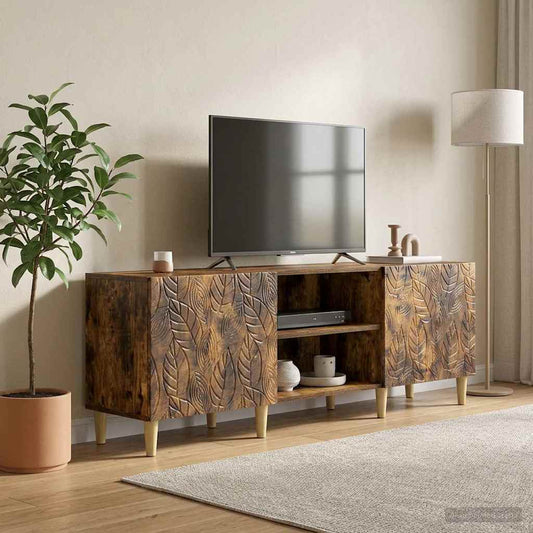 Televizní Skříň 150 X 31 X 50 Cm Kouřový Dub Kompozitní Dřevo
