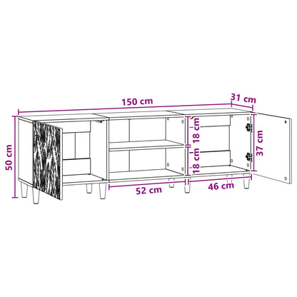 Televizní Skříň 150 X 31 X 50 Cm Staré Dřevo Kompozitní Dřevo