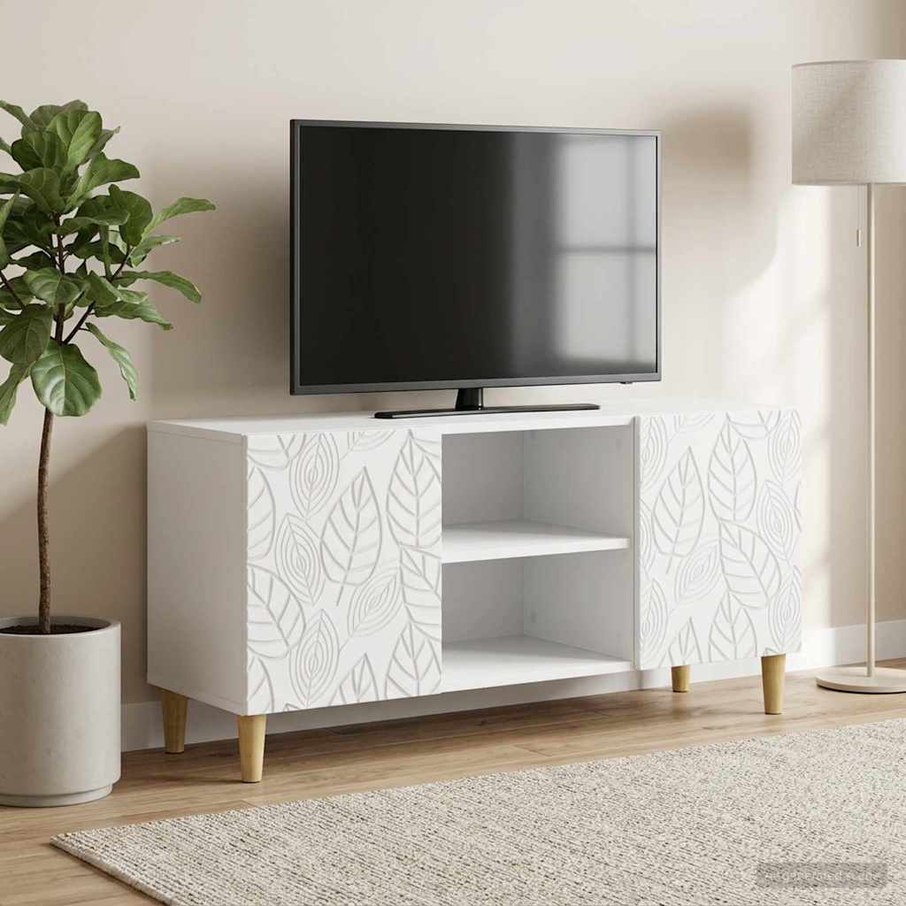 Televizní Skříň 102 X 34,5 X 50 Cm Bílá Kompozitní Dřevo
