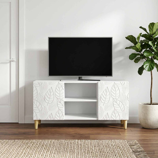 Televizní Skříň 102 X 34,5 X 50 Cm Bílá Kompozitní Dřevo