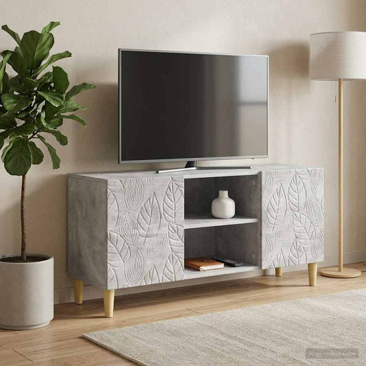 Televizní Skříň 102 X 34,5 X 50 Cm Betonově Šedá