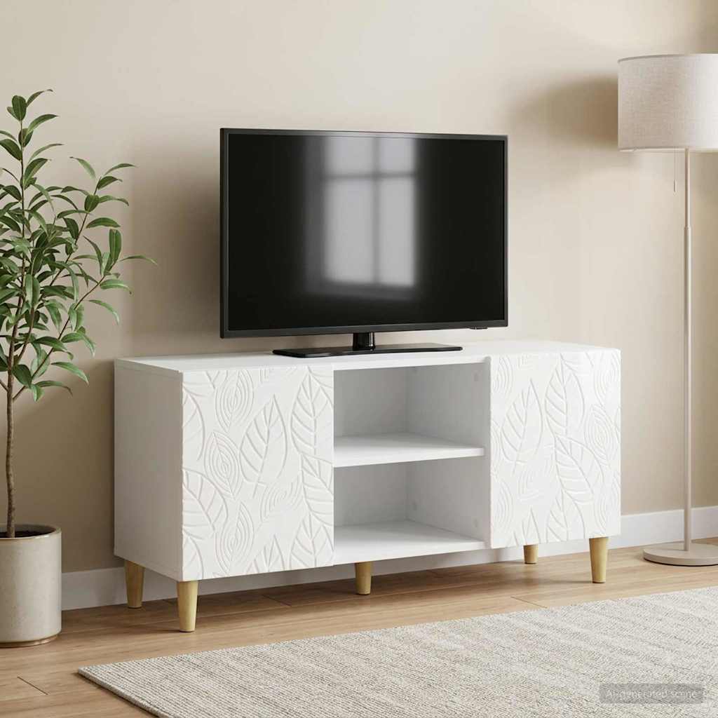 Televizní Skříň 102 X 34,5 X 50 Cm Bílá S Vysokým Leskem