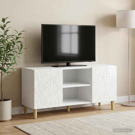Televizní Skříň 102 X 34,5 X 50 Cm Bílá S Vysokým Leskem