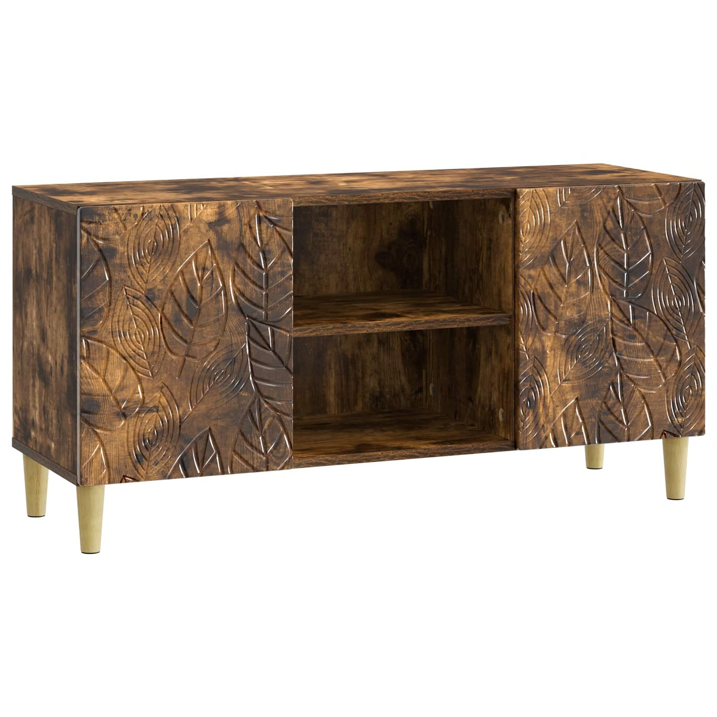 Televizní Skříň 102 X 34,5 X 50 Cm Kouřový Dub Kompozitní Dřevo