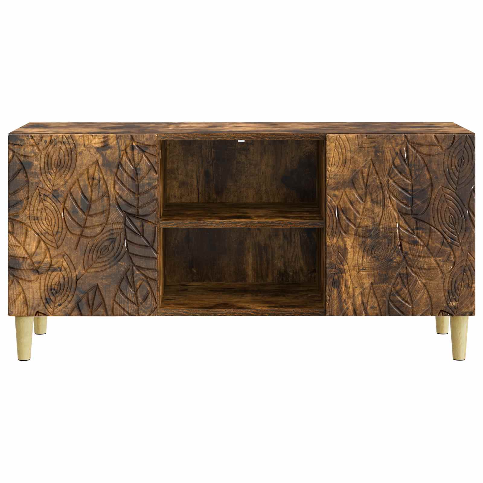 Televizní Skříň 102 X 34,5 X 50 Cm Kouřový Dub Kompozitní Dřevo