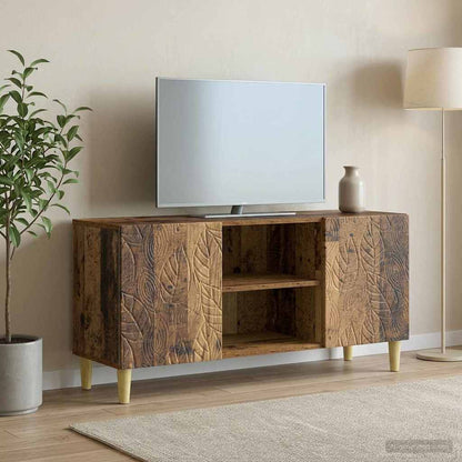 Televizní Skříň 102 X 34,5 X 50 Cm Staré Dřevo Kompozitní Dřevo