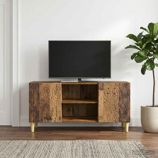 Televizní Skříň 102 X 34,5 X 50 Cm Staré Dřevo Kompozitní Dřevo
