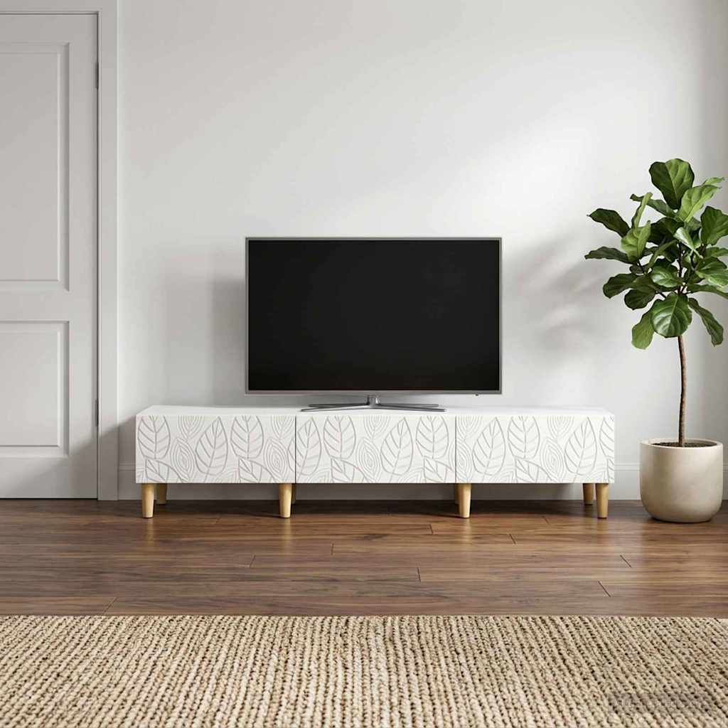 Televizní Skříň 147 X 34,5 X 30 Cm Bílá Kompozitní Dřevo