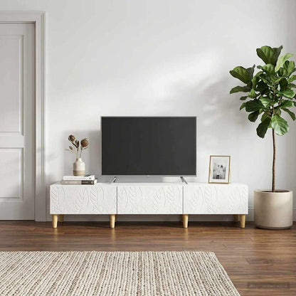 Televizní Skříň 147 X 34,5 X 30 Cm Bílá S Vysokým Leskem