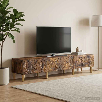 Televizní Skříň 147 X 34,5 X 30 Cm Kouřový Dub Kompozitní Dřevo