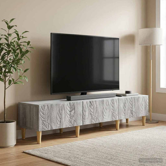 Televizní Skříň 147 X 34,5 X 30 Cm Šedý Sonoma Kompozitní Dřevo