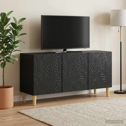 Televizní Skříň 99 X 34,5 X 50 Cm Černá Kompozitní Dřevo