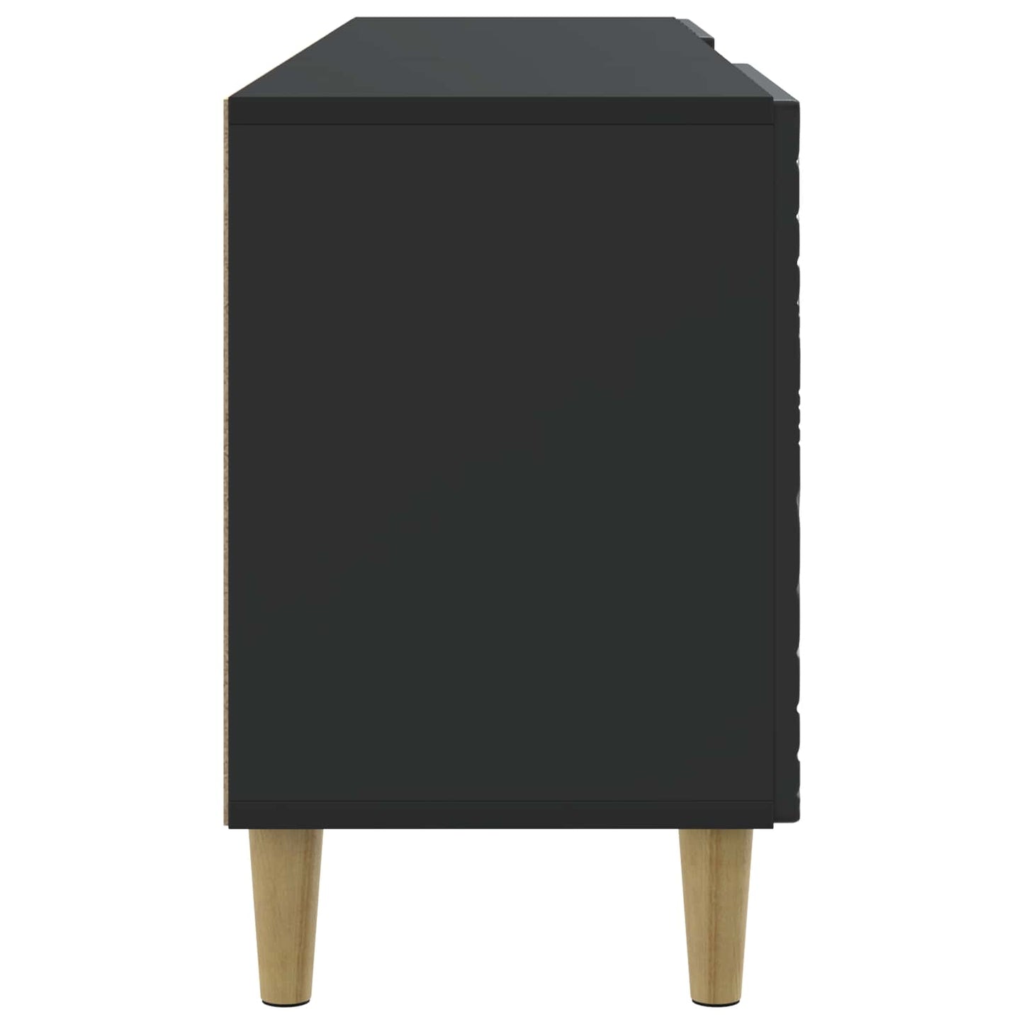 Televizní Skříň 99 X 34,5 X 50 Cm Černá Kompozitní Dřevo