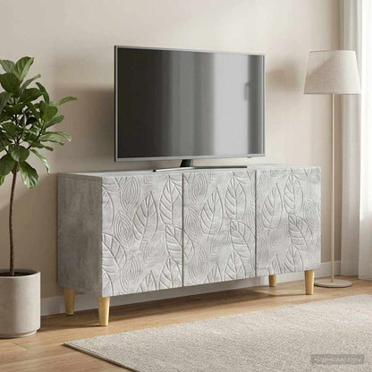 Televizní Skříň 99 X 34,5 X 50 Cm Betonově Šedá