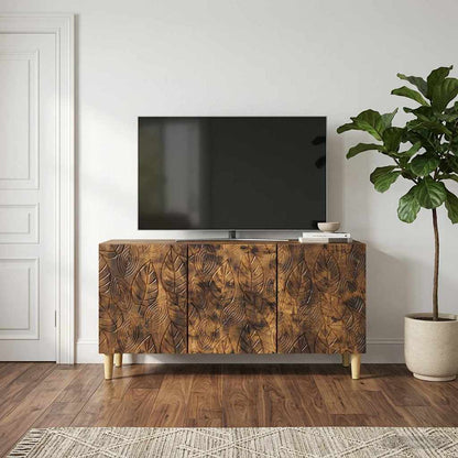 Televizní Skříň 99 X 34,5 X 50 Cm Kouřový Dub Kompozitní Dřevo