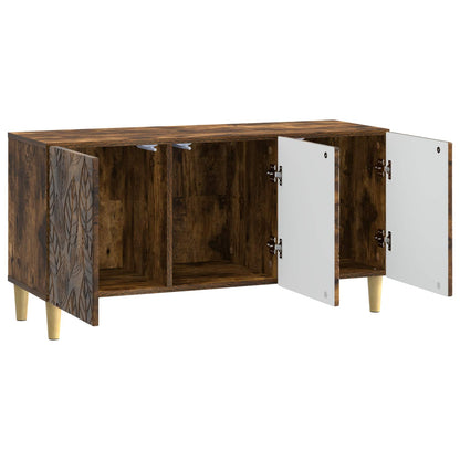 Televizní Skříň 99 X 34,5 X 50 Cm Kouřový Dub Kompozitní Dřevo
