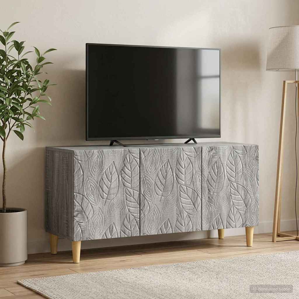 Televizní Skříň 99 X 34,5 X 50 Cm Šedý Sonoma Kompozitní Dřevo