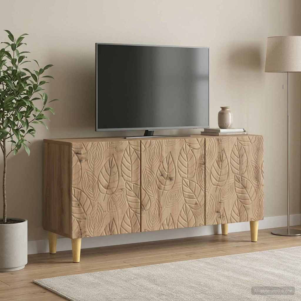 Televizní Skříň 99 X 34,5 X 50 Cm Dub Artisan Kompozitní Dřevo