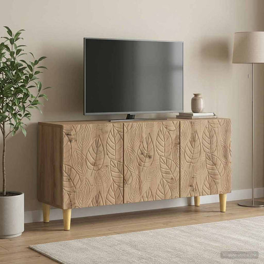 Televizní Skříň 99 X 34,5 X 50 Cm Dub Artisan Kompozitní Dřevo